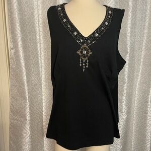 Mosaic decorative beaded tank top T2